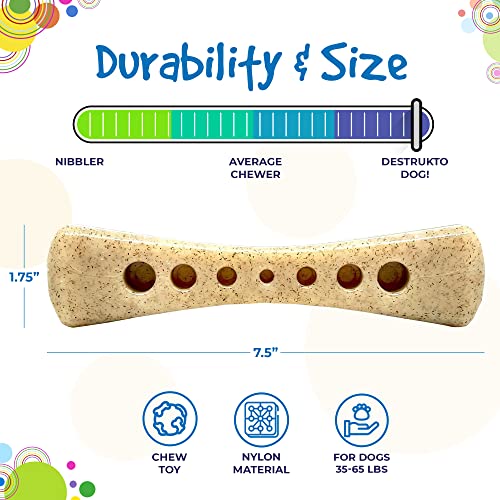 SodaPup Mod Bone – Durable Dog Chew Toy and Treat Dispenser Made in USA from Non-Toxic, Pet Safe, Food Safe Nylon Material for Mental Stimulation, Clean Teeth, Fresh Breath, Problem Chewing, & More - color: Brown Nylon Mod Bone
