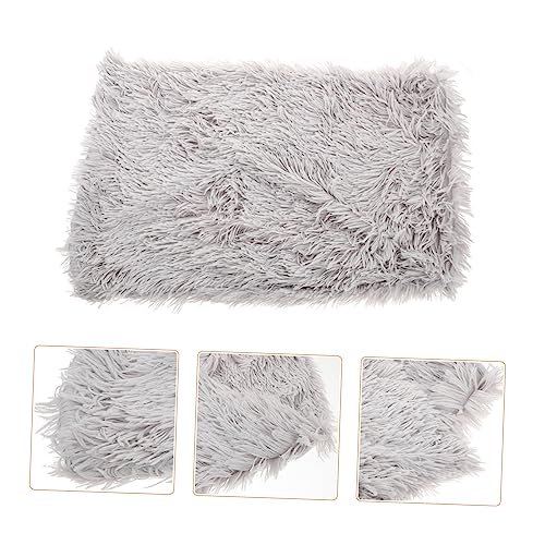 KESYOO Plush Pet Mat Comfortable Crate Cushion for Dogs Cats Soft Durable Sleeping Mat for Indoor Outdoor Use Washable Cozy Floor Blanket Light Gray s