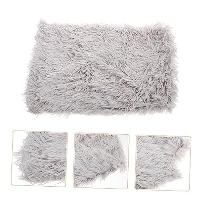 KESYOO Plush Pet Mat Comfortable Crate Cushion for Dogs Cats Soft Durable Sleeping Mat for Indoor Outdoor Use Washable Cozy Floor Blanket Light Gray s