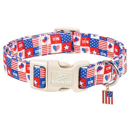 4th of July Dog Collar Blue Patriotic Dog Collars for Puppy Small Dogs - Lightweight Adjustable 1776 Boy Girl Puppy Collars Cute Independence Day Male Female Dogs Collar XS - color: 1776 Checkered, size: XS