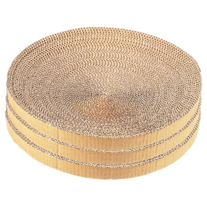 Toddmomy 3pcs Reusable Cat Scratcher Replacement Pads Wear-Resistant Corrugated Cardboard Scratch Pads for Indoor Cats Convenient Floor Scratchers