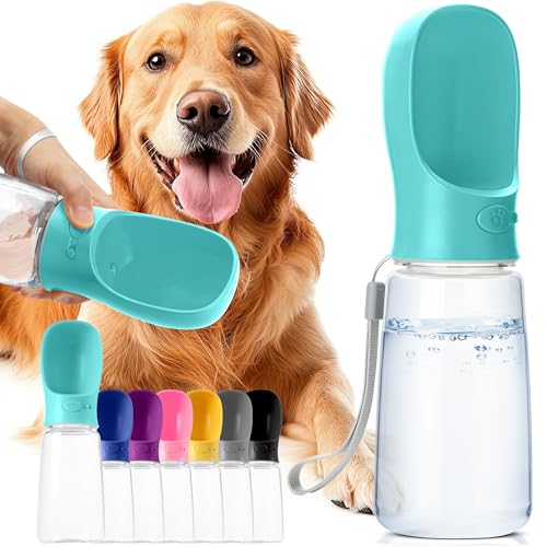 Mr. Pen- Portable Dog Water Bottle, 19 oz, Large, Leak Proof Puppy Water Dispenser with Drinking Feeder for Pets, Outdoor Walking, Hiking, Travel, Not Dishwasher Safe - color: Aqua