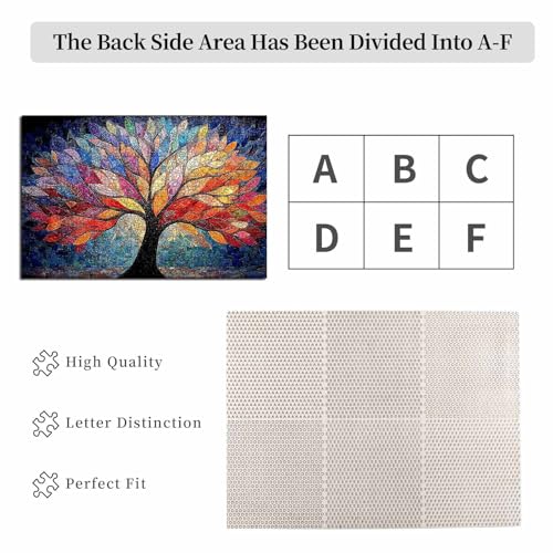 300 Pieces Jigsaw Puzzles for Adults Rainbow Tree of Life Art Puzzle, Stress Relief Concentration Training Brain Teaser Puzzle 15.7x11 Inch - color: Wooden Puzzle1, size: 300 Piece pcs