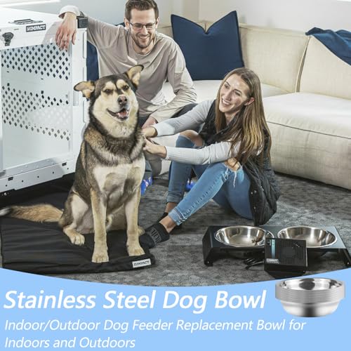 12 Pcs Stainless Steel Dog Bowls, 48 oz (6 Cups) Metal Dog Bowl Suitable for Medium to Large Dogs and Cats for Food or Water, Dishwasher Safe