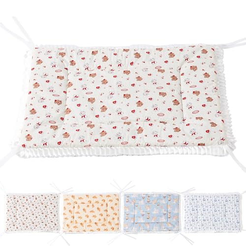 Reversible Silent Cat Bed Self Warming Pet Pad Thin Style Mat Washable Cushion Pad, Pad for Window Perch Outdoor Cat Houses, for Cats, Small Dogs, Rabbits, Non Electric,(Red Puppy,L) - color: Red Puppy, size: Large