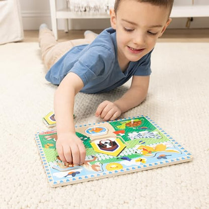 Melissa & Doug Pets Wooden Peg Puzzle (8 pcs) - style: Pets