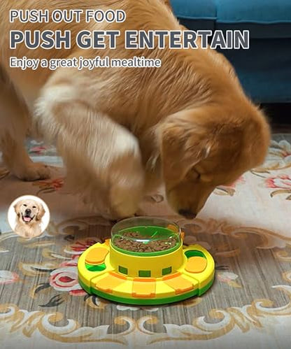 LiuMelinda Dog Puzzle Toy Mental Stimulation - Level 3 in 1 Dogs Food Feeder Puzzle, Dog Treat Puzzle Feeder (Level 2 in 1-Intermediate-Green Push) - color: Level 2 in 1-Intermediate-Green Push