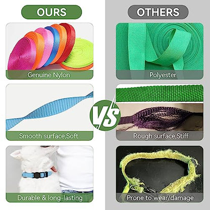 20 PCS Puppy Collars for Litter,Puppy Collars for Small Puppies,Nylon Breakaway ID Collar Whelping Litter Collars(M) - size: M