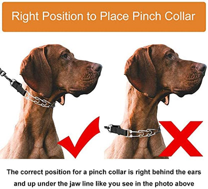 Dog Prong Collar, Adjustable Dog Training Collar with Quick Release Buckle for Small Medium Large Dogs - color: Black, size: M/3.0mm (Neck: 16"-18" Weight: 50 lbs)