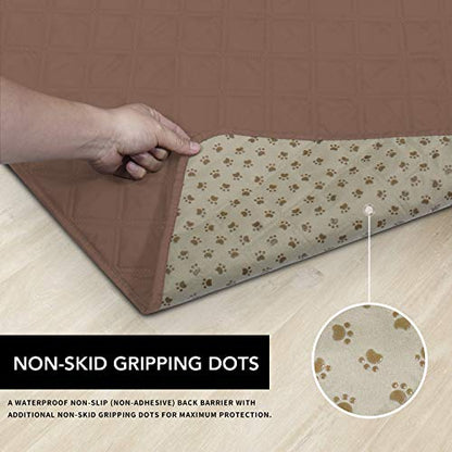 Easy-Going 100% Waterproof Dog Bed Cover, Non-Slip Pet Blanket for Furniture, Washable Couch Cover, Repleasement Sofa Cover (52x82 in,Brown) - color: Brown, size: 52x82 in
