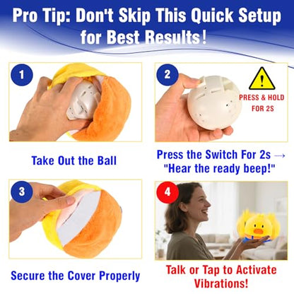 Interactive Dog Toys, Rechargeable Vibrating, Jumping,Talking & self-Moving Dog Toys, Puppy Toys to Keep Them Busy, Anxiety Relief & Boredom Buster for Small & Medium Dogs