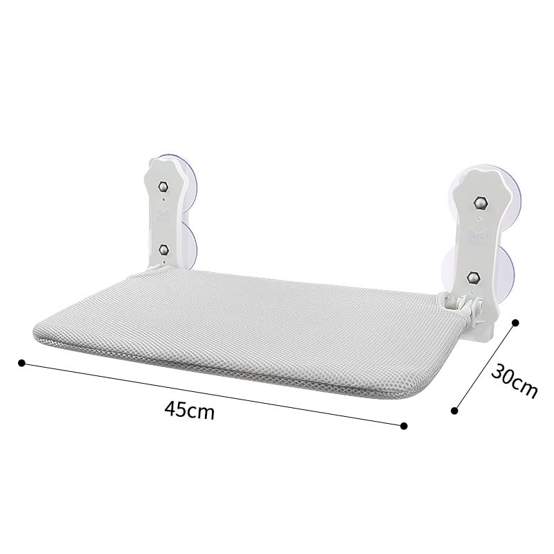 Cat Hammock, Four Seasons Pet Nest Suction Cup Cat Hammock,Window Sill Glass Hanging Cat Hammock Foldable Cat nest Supplies,30X45cm (B-Style, Grey) - color: grey, size: B-style