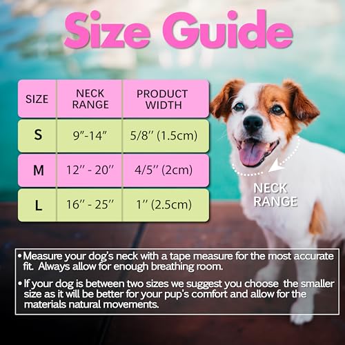 Small Dog Collar with Reflective Logo and Soft Padded Neoprene,Summer Tropical Leaf Design, Adjustable,Lightweight & Durable, Neck Size 9’’-14’’ (Leaf, S) - color: Tropical Leaf, size: S (Neck 9''– 14'')