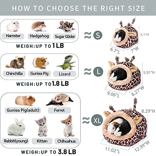 Warmer Hedgehog Supplies Toys House Cage Accessories Bed Sleeping Bag (L,Giraffe) - color: 1-Giraffe, size: L