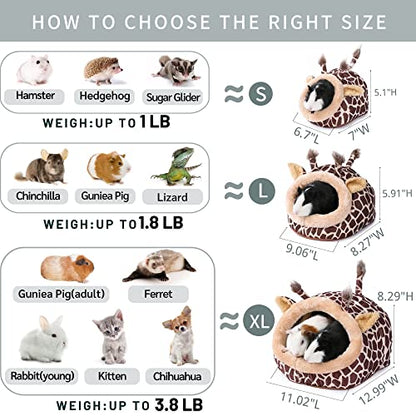 Warmer Hedgehog Supplies Toys House Cage Accessories Bed Sleeping Bag (L,Giraffe) - color: 1-Giraffe, size: L