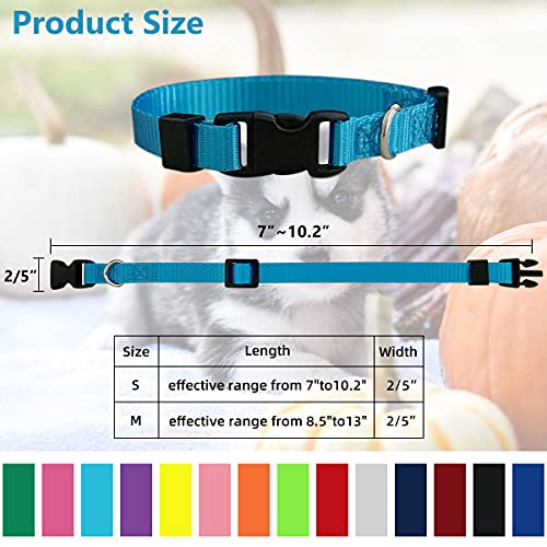 Puppy ID Collar - Identification Adjustable Collars for Newborn Dog Cat, Super Soft Nylon Safety Puppy Whelping Litter Collars for Small Dogs and Puppies (Release Buckle/S) - color: Release Buckle/ S