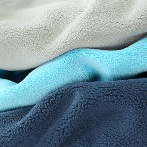 Fitwarm 3 Pack Classic Fleece Sweater, Turtleneck Sweatshirt, Winter Clothes for Small Dogs & Cats, Pullover Jacket, Cat Apparel, Blue, Grey, Navy, Small - color: Blue-Grey-Navy, size: Small