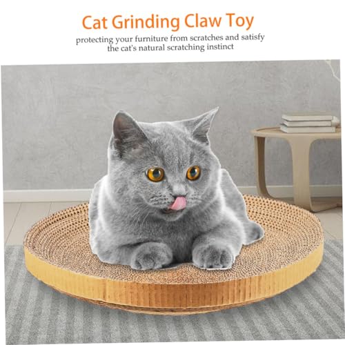 Cabilock 2pcs Replaceable Cat Scratch Board Corrugated Cardboard Pad Sturdy Fun Scratcher Floor Accessory for Indoor Cats and Kittens
