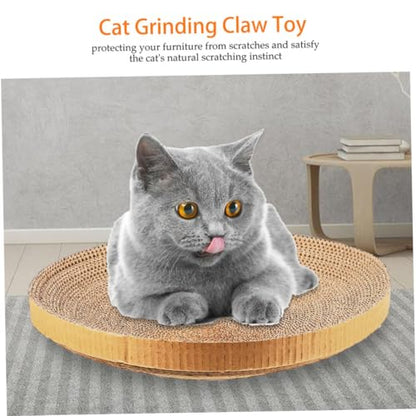 Cabilock 2pcs Replaceable Cat Scratch Board Corrugated Cardboard Pad Sturdy Fun Scratcher Floor Accessory for Indoor Cats and Kittens
