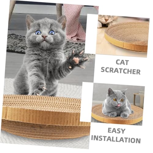 3pcs Cat Scratcher Replacement Pads, Corrugated Cardboard Sturdy Scratchers for Indoor Cats and Kittens, Wear-Resistant Funny Kitten Scratch Pads for Room Use