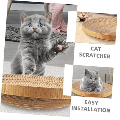 3pcs Cat Scratcher Replacement Pads, Corrugated Cardboard Sturdy Scratchers for Indoor Cats and Kittens, Wear-Resistant Funny Kitten Scratch Pads for Room Use