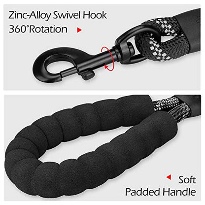 PoyPet Dog Harness and Leash Combo, Escape Proof No Pull Vest Harness, with 5 Feet Leash, Reflective Adjustable Soft Padded Pet Harness with Handle for Small to Large Dogs(Black,S) - color: Black, size: S