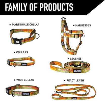 Wolfgang Heavy Duty Martingale Dog Collar with Quick Release Nylon Buckle for Walking & Training, CutBow Print, Small - color: CutBow Print, size: Small (5/8 Inch x 10-12 Inch)