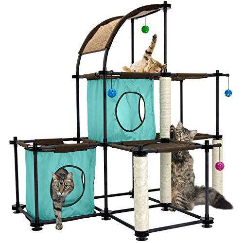 Kitty City Claw Indoor Mega Kit Cat Furniture, Corrugate Cat Scratcher, Cat Bed - color: A) INDOOR MEGA KIT