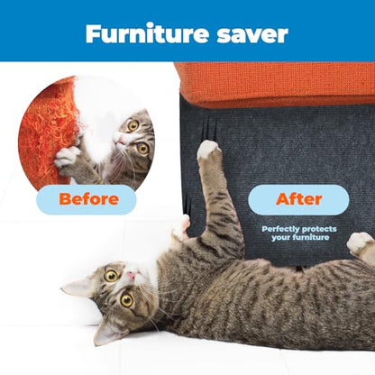 Best Pet Supplies Catify Cat Scratcher, Fun Interactive Scratchers, Posts, Poles, Claw Safe, Furniture Saver Indoor Play Support Natural Cat Behaviors Heavy Duty - Gray, 39.4 x 15.8 - color: Gray Mat - 39.4 x 15.8"