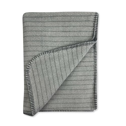 Preston II – THE Polar Fleece Throw, Super-Soft Recycled Polar Fleece Dog Blanket Couch Coat Sofa and Car Protecter for Small, Medium, Large Dogs - 40”x 50”, Dove Gray Herringbone, One Size - color: Dove Gray Herringbone