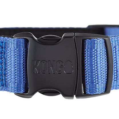 KONG Max HD Ultra Durable Neoprene Padded Dog Collar (XL, Blue)