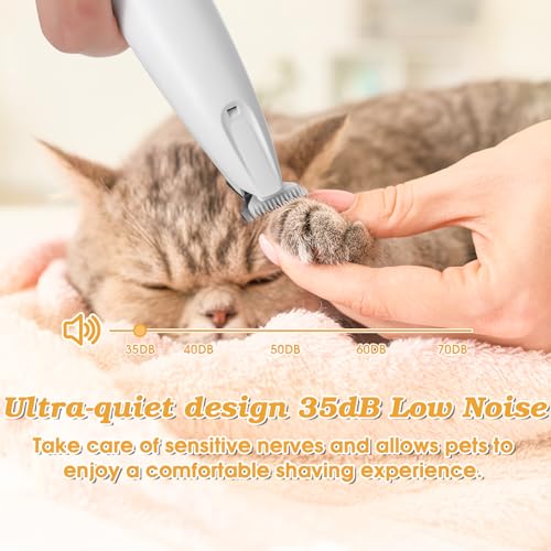 Palksky Dog Clippers for Grooming - 2 in1 Upgraded Electric Dog Paw Trimmer with Nail Grinder, Rechargeable Waterproof Paw Trimmer with Led Display for Dogs Paws, Ears, Face, Rump & Eyes - size: Multi-function