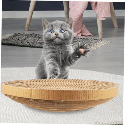 Cabilock 2pcs Replaceable Cat Scratch Board Corrugated Cardboard Pad Sturdy Fun Scratcher Floor Accessory for Indoor Cats and Kittens