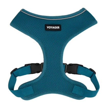 Voyager Aerolite Over the Head Dog Harness, No Pull Breathable Air Mesh Vest, Quick Dry with Reflective Stitching, Adjustable Escape Resistant Harness for Small Medium Large Dogs - Turquoise, X-Small - color: Turquoise, size: XS