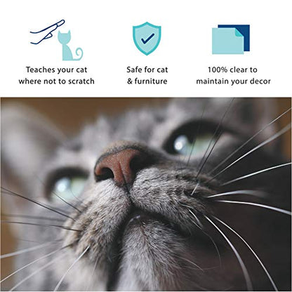 Sofisti-Cat Training Tape, Cat Tape for Furniture, Scratch Deterrent Keep Cats from Scratching Furniture with Our Double -Sided Repellent, 2.5" x 15' Roll - size: 2.5"x15' roll