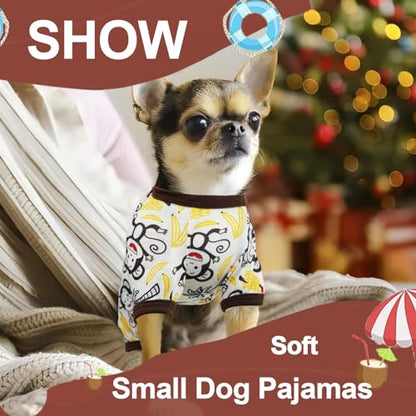 Dog Onesie Pajamas for Small Dogs and Puppies (Small), Brown - color: Brown, size: Small
