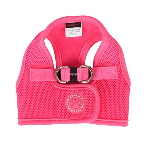 Puppia Neon Soft Vest Harness Step-in No Choke No Pull Walking Training for Small and Medium Dog, Pink, X-Large - color: Pink, size: X-Large, style: Neon Soft Vest Harnes