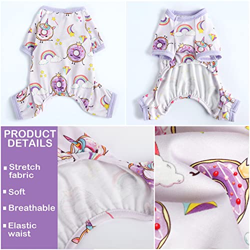 Dog Pajamas for Small Dogs, Soft Thin Pjs Jammies Cat Doggie, Summer Pet Cute Puppy Clothes Outfits Dogs Boy Girl(Donut, XS) - color: Donut, size: X-Small (Chest 11.8 in)