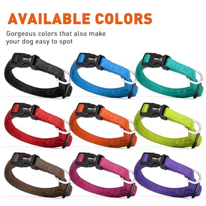 Dogline 5/8 x 11 to 17" Comfort Microfiber Soft Padded Pet Puppy Dog Collar, Small/Medium, Blue - color: Blue, size: Small/Medium