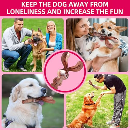 Indestructible Dog Toys for Aggressive Chewers, Tough and Durable Chew Toys for Large Medium Dogs, Interactive Dog Chew Toys to Keep Them Busy (E Rabbit+Crab) - color: E Rabbit+Crab