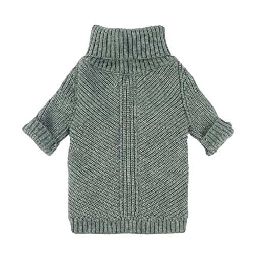 Fitwarm Dog Turtleneck Sweater, Thermal Knitted Pet Coat, Dog Winter Clothes for Small Dogs, Cat Apparel, Heather Grey, Small - color: Heather Grey, size: Small