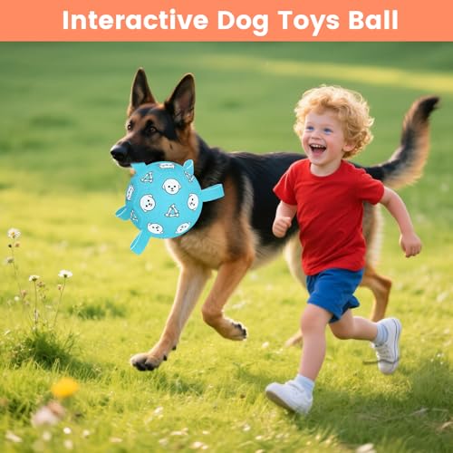Dog Toy Soccer Ball with Grab Tabs, Durable Dog Soccer Ball, Dog Birthday Toys for Medium & Large Dogs, 8 Inch - color: Pale Blue, size: Large-8 Inch