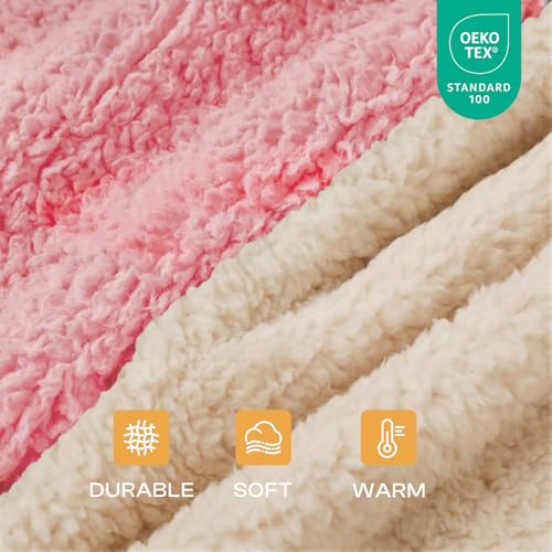 Luciphia Premium Fleece Pet Blanket for Small Medium Dogs Puppy Soft Sherpa Calming Cat Throw Blankets(Pink,57x40 inches) - color: Pink, size: 57x40 inches