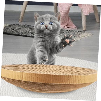 GANAZONO 3pcs Replaceable Cat Scratcher Core Corrugated Paper Floor Cat Scratching Pad for Indoor Kittens Room Accessory