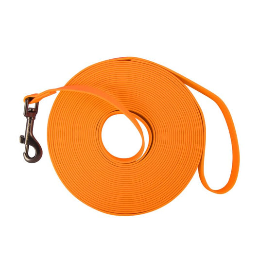 Dog Leash Obedience Recall Training Agility Lead, Waterproof, Easy to Clean, Odor Resistant, Durable,5ft 10ft 16ft 32ft 50ft Outdoor Training Leash - Great for Play, Backyard, Camping - color: Orange, size: 16FT