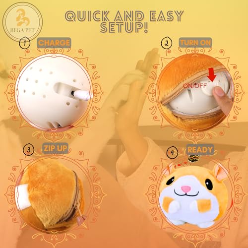 Interactive Dog Toys for Boredom 6.5 in - Rechargeable Moving Dog Chew Crab Toy for Small Medium Large Dogs to Keep Them Busy Hamster Jumping Squeaky Puppy Toy with Recording and Music, Gift