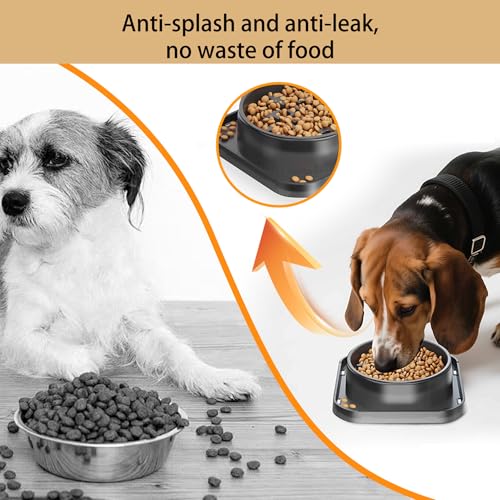 Slow Feeder Dog Bowls for Small Breed, Anti-Slip Puzzle Feeder Bowl to Slow Down Eating for Dogs, 1 Cup Maze Pet Food Feeding Bowl, Bloat Stop Preventing Puppy Dish - Starry Gray - size: Single