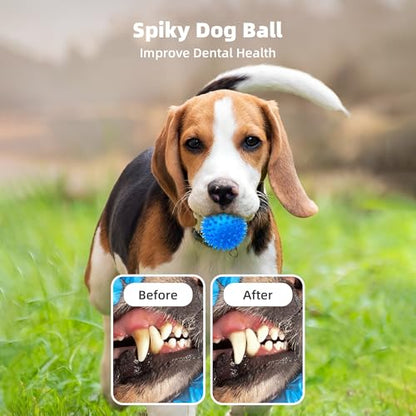 8 Pack 2.5” Squeaky Dog Balls for Small and Medium Dogs, Spiky Balls for Teething Puppies - color: Samll Set of 8