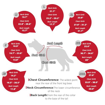 Dog Coat Dogs Jacket Waterproof Reflective Adjustable Dog-Winter Coats for Small/Medium/Large Dogs Dachshund Coat-(Red, Medium) - color: Red, size: Medium(chest 23~27in)