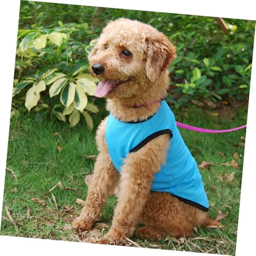 KESYOO Breathable Pet Vest Mesh Sleeveless Dog Shirt Cooling Summer Clothes Blue M for Puppies and Small Dogs